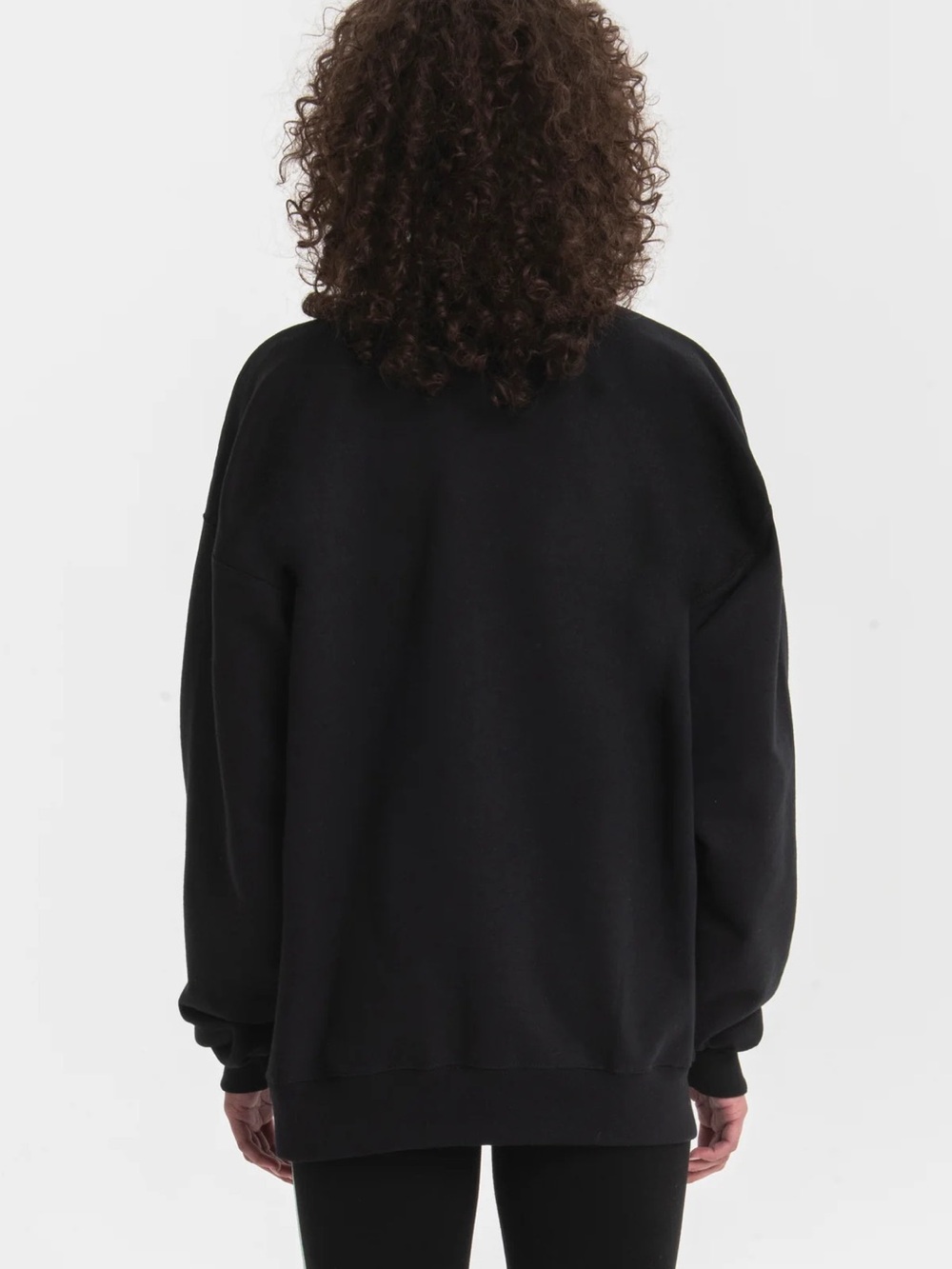 NWT The Bar Varsity Sweatshirt in Black/Miami Mint - Picture 3 of 11